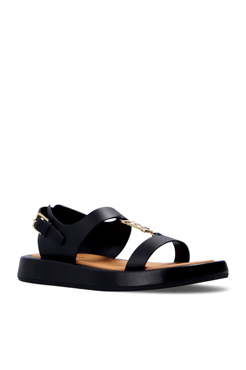 Burberry Leather sandals with logo